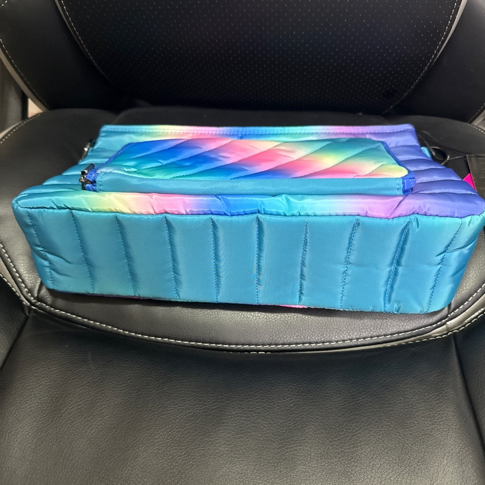 Think Royln Crossbody Bag Blue Lagoon Ombré w/RFID Protection & Pouch - Picture 3 of 10